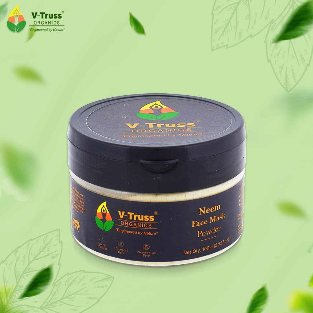 Face Mask Powder Cod V-Truss Certified Organic Neem Face Mask Powder