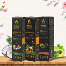 Load image into Gallery viewer, V-Truss Organics  Hair Care Combo Pack - Advance Anti Hair Fall Shampoo, Oil and Nourishment Conditioner

